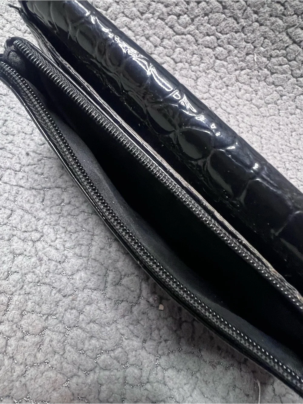 Crocodile Wallet Women’s Size Medium Black Leather Leather Wallet